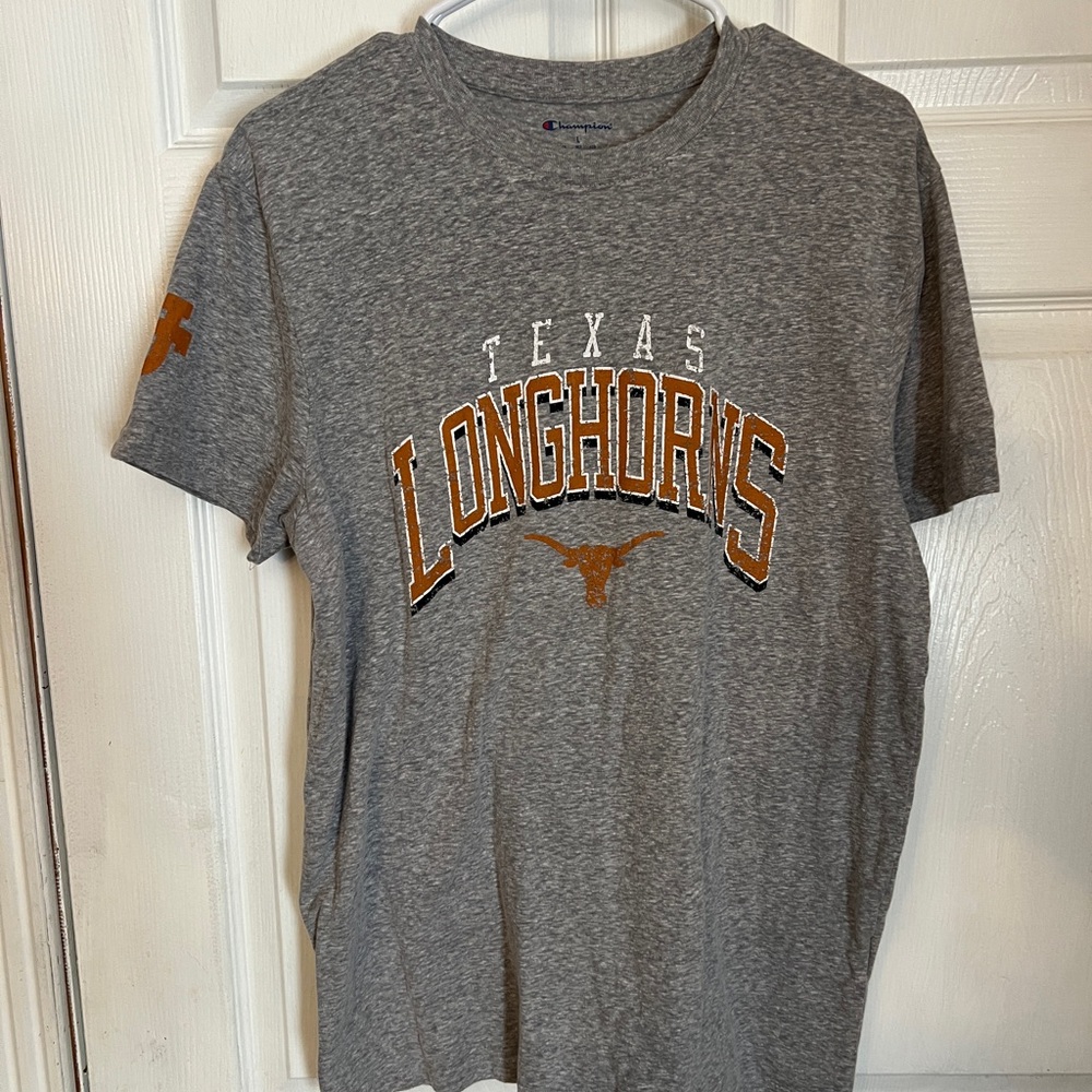 Champion Gray Texas Longhorns Short Sleeve Shirt